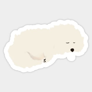 Sleeping Puppy Sticker